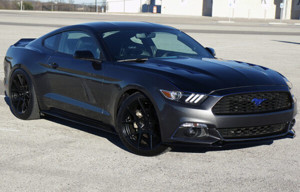 2015 FORD MUSTANG ECOBOOST ECO GREY BLACK ROTIFORM WHEELS COUPE MANUAL LOWERED