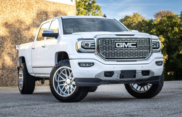 2018 GMC SIERRA 1500 SLT PEARL WHITE 5.3L V8-WIDE FENDERS 22×12